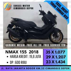 Jual bekas NMAX 155 OLD 2018 DP 600 CICILAN RINGAN BERGARANSI SUKSES MOTOR,lokasi di  ,Depok Kota