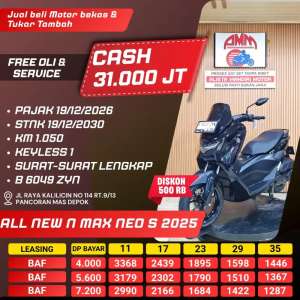 Jual bekas NMAX NEO S, 2025, KM LOW, BS TT, CC, CASH KREDIT,lokasi di  ,Jakarta Selatan