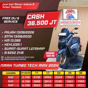 Jual bekas NMAX TURBO TECH MAX 2024 KM LOW ALLOBANK SPAYLATER KREDIVO ALISTA,lokasi di Jakarta Selatan
