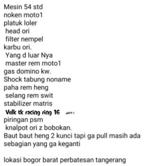 Jual bekas Nouvo lele komplit,lokasi di Tangerang Kota