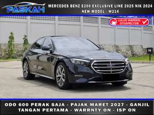 Jual bekas ODO600 SAJA FULL WARANTY MERCEDES BENZ E200 EXCLUSIVE 2025 NIK 2024,lokasi di Jakarta Utara