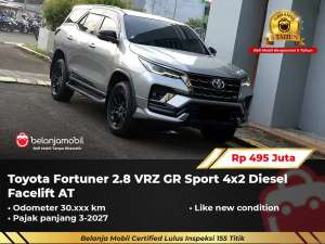 Jual bekas PAJAK PANJANG Toyota Fortuner 2.8 VRZ GR Sport 4x2 Diesel 20232024,lokasi di Jakarta Selatan