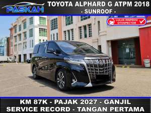 Jual bekas PajakFEB-2027 GANJIL Bunga5 Alphard G atpm 2018 Alphard g 2018 p1,lokasi di Jakarta Utara