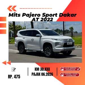 Jual bekas Pajero Sport Dakar 4x2 AT 2022 KM 30RB,lokasi di Jakarta Barat