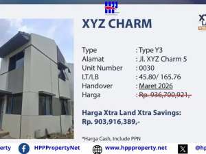 Park SerpongXTRA Land, XTRA SavingsXYZ CHARMType Y3 lokasi di Tangerang Kab., tersedia melalui melalui situs Olx