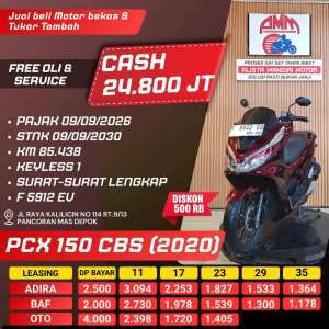 Jual bekas PCX 150 CBS 2020 PAJAK HIDUP CASHKREDIVO INDODANA SPAYLATER ALISTA,lokasi di Depok Kota