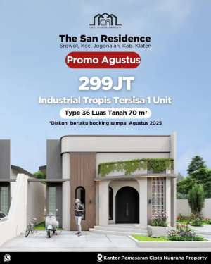 Promo Agustus Rumah Hanya 299 Juta Dekat Exit Tol Prambanan JOGJA lokasi di Klaten Kab., tersedia melalui melalui situs Olx