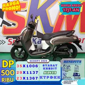 Jual bekas Promo scoppy 2023 DP 500 syarat KTP kk langsung bawa pulang motor,lokasi di Jakarta Pusat