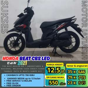Jual bekas PROMO SUKSES MOTOR ANGSURAN TERMURAH DP HONDA BEAT CBS LED 2021,lokasi di Bogor Kab.