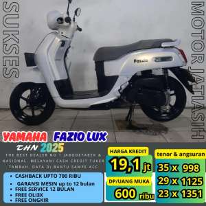 Jual bekas PROMO SUKSES MOTOR ANGSURAN TERMURAH DP YAMAHA FAZZIO LUX 2025,lokasi di Bekasi Kab.