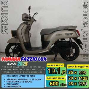 Jual bekas PROMO SUKSES MOTOR ANGSURAN TERMURAH YAMAHA FAZZIO LUX 2025,lokasi di Bekasi Kota