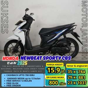 Jual bekas PROMO SUKSES MOTOR ANGSURAN TERMURAH DP HONDA NEWBEAT SPORTYCBS 2025,lokasi di Jakarta Timur