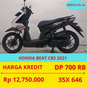Jual bekas PROMO SUKSES MOTOR HONDA BEAT CBS 2021 DP MURAH 700 RIBU GUYSS,lokasi di Jakarta Timur