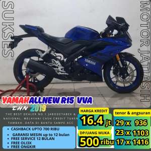 Jual bekas PROMO SUKSES MOTORAGSURAN TERMURAH YAMAHA ALLNEW R15 VVA 2019,lokasi di Depok Kota