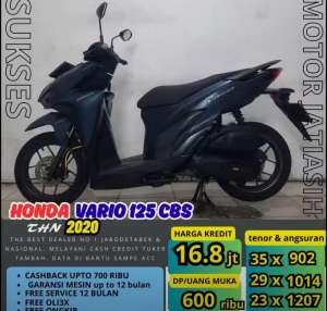 Jual bekas PROMOSUKSESMOTOR ANGSURAN TERMURAH PASTI ACC HONDA VARIO 125CBS 2020,lokasi di Bogor Kab.