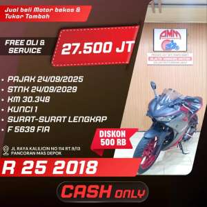 Jual bekas R 25 2018 KREDIVO SPAYLATER ALLOBANK CC 0 INDODANA GOPAYLATER ALISTA,lokasi di  ,Depok Kota
