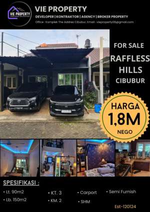 RAFLESS HILLS Rumah Siap Huni Bagus Banget. lokasi di Jakarta Timur, tersedia melalui melalui situs Olx