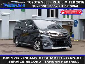 Jual bekas RARE DESEMBER Bunga5 Vellfire G LIMITED 2016 Alphard G atpm 2016,lokasi di Bekasi Kota