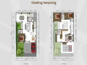 Rumah 9x18 Cluster MATERA RESIDENCES Gading Serpong Paramount Land lokasi di Tangerang Kota, tersedia melalui melalui situs Olx