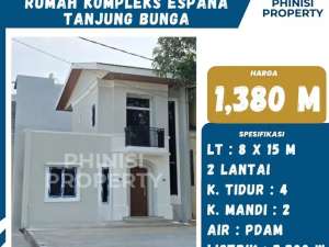 Rumah Baru 2 Lantai Kompleks Espana Tanjung Bunga lokasi di Makassar Kota, tersedia melalui melalui situs Olx