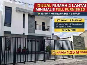 Rumah Baru 2 Lantai Minimalis Full Furnished di Tajem Maguwoharjo SlemanSiap Huni lokasi di Sleman Kab., tersedia melalui melalui situs Olx