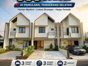 Rumah Baru Di Pamulang Pondok Benda Tangerang Selatan, Tangsel bisa KPR, Murah lokasi di Tangerang Selatan Kota, tersedia melalui melalui situs Olx