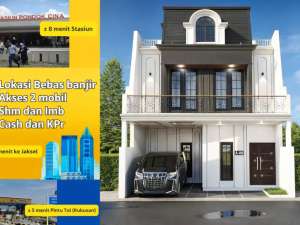 Rumah Baru di Tanah Baru Depok,akses pinggir jalan,5 menit toll Kukusan lokasi di Depok Kota, tersedia melalui melalui situs Olx