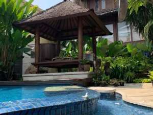 Rumah Bergaya Villa Tropis dengan Kolam Renang. Sangat Terawat di River Park Bintaro Jaya Sektor 8 lokasi di Tangerang Selatan Kota, tersedia melalui melalui situs Olx