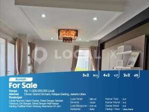 Rumah Clover, Grand Orchard, Kelapa Gading, Jakarta Utara lokasi di Jakarta Utara, tersedia melalui melalui situs Olx