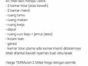 Rumah dijual di Kota wisata lokasi di Bogor Kab., tersedia melalui melalui situs Olx