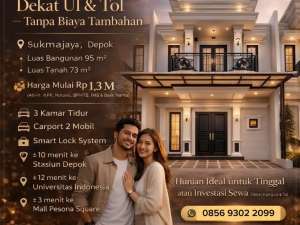 Rumah Dijual Margonda Dekat Exit Tol dan Pesona Squere Mall Strategis lokasi di Depok Kota, tersedia melalui melalui situs Olx