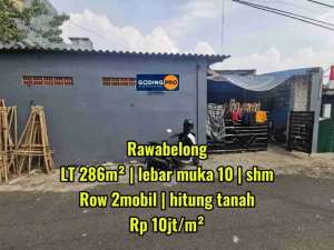 Rumah ex workshop hitung tanah lebar 10 rawabelong jakarta barat lokasi di Jakarta Barat, tersedia melalui melalui situs Olx