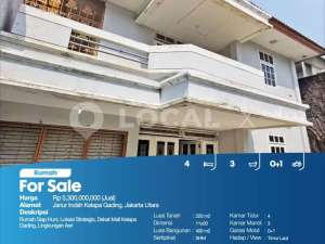 Rumah Janur Indah Kelapa Gading, Jakarta Utara lokasi di Jakarta Utara, tersedia melalui melalui situs Olx