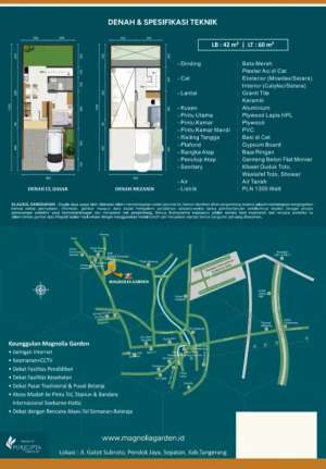 Rumah mewah dan murah 2 lantai bata merah Tangerang Magnolia garden lokasi di Tangerang Kab., tersedia melalui melalui situs Olx