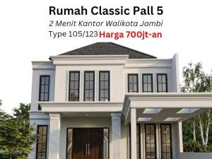 Rumah Mewah Pall 5 Kota Jambi Type 105123 lokasi di Jambi Kota, tersedia melalui melalui situs Olx