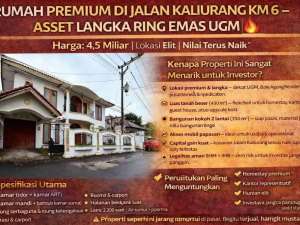 RUMAH PREMIUM DI JALAN KALIURANG KM 6ASSET LANGKA RING EMAS UGM lokasi di Sleman Kab., tersedia melalui melalui situs Olx