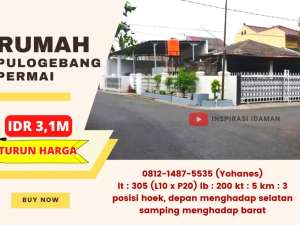 Rumah Pulo Gebang Permai Lokasi Strategis lokasi di Jakarta Timur, tersedia melalui melalui situs Olx