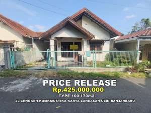 Rumah type 100170m2 di mustika karya gt payung lokasi di Banjarbaru Kota, tersedia melalui melalui situs Olx