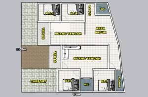 rumah type 120158m2 di citra bintang wikatama sei ulin lokasi di Banjar Kab., tersedia melalui melalui situs Olx