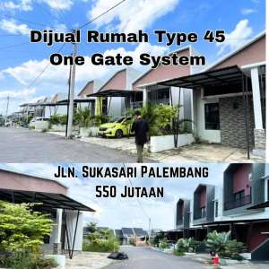 rumah type 45 one gate system jalan sukasari palembang lokasi di Kemuning, tersedia melalui melalui situs Olx
