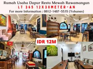 Rumah Usaha Dapur Resto Mewah Rawamangun 365mtr lokasi di Jakarta Timur, tersedia melalui melalui situs Olx