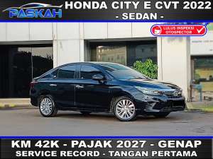 Jual bekas SEDAN PAJAK2027 BUNGA5 GENAP HONDA CITY 1.5 E SEDAN 2022 MATIC,lokasi di Jakarta Selatan