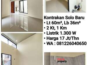 Sewa Rumah Area Solo Baru, Dekat Dr. Oen, RS Indriyanti, Pakuwon, The Park lokasi di Surakarta Kota, tersedia melalui melalui situs Olx