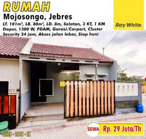 Sewa Rumah Siap Huni dekat Underpass Joglo lokasi di Karanganyar Kab., tersedia melalui melalui situs Olx