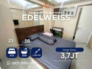 Sewa studio furnished apartemen Bassura City tower Edelweiss siap huni ada water heater lokasi di Jakarta Timur, tersedia melalui melalui situs Olx