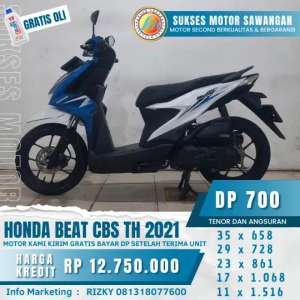Jual bekas SUKSES MOTOR JUAL CASH, KREDIT, TUKAR BEAT CBS 2021,lokasi di Jakarta Timur