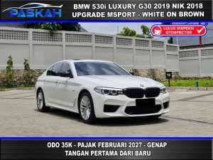 Jual bekas SUNROOF Pajak2027 Bunga5 Odo35K GENAP BMW 530i g30 2019 NIK 2018,lokasi di Tangerang Kota
