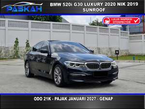 Jual bekas SUNROOF PAJAK2027 Odo21K BMW 520i G30 2020 Nik 2019 BMW 520i 2020,lokasi di Jakarta Barat