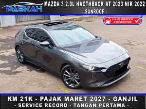 Jual bekas SUNROOF TAXMaret-2027 km21k Mazda 3 HATCHBACK 2.0L 2023 nik 2022,lokasi di Jakarta Barat