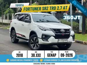 Jual bekas Super Low KMToyota Fortuner SRZ TRD Bensin Metik 2018 Putih,lokasi di Jakarta Selatan